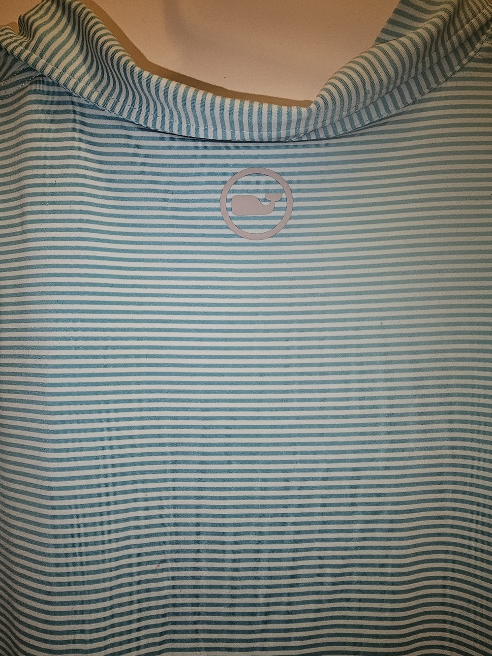 Vineyard Vines Gym NantZ Polo Shirt Men's XL Blue Striped Performance Golf Pique - Picture 5 of 6
